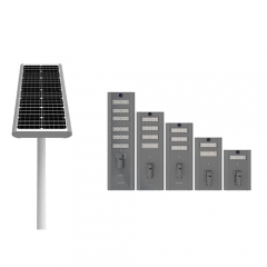 Chips SMD todo en uno Farola solar integrada 50W 100W 150W 200W 300W, SMD3030,180lm / w, 2850K-6800K, Ra> 80, exterior IP65 a prueba de agua